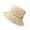 Khaki, variant on Bucket Hat for Outdoor Sunscreen Shading Breathable Denim Fisherman Cap with Washed Solid Color—Uni Sun Headwear Black