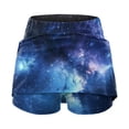 thumbnail image 6 of FASHOFT Tennis Skirt For Women Sparkling Star Print Elastic Skort With Functional Pockets Comfortable For Daily Sports Activities Womens Athletic Skirts Dark Blue, 6 of 6