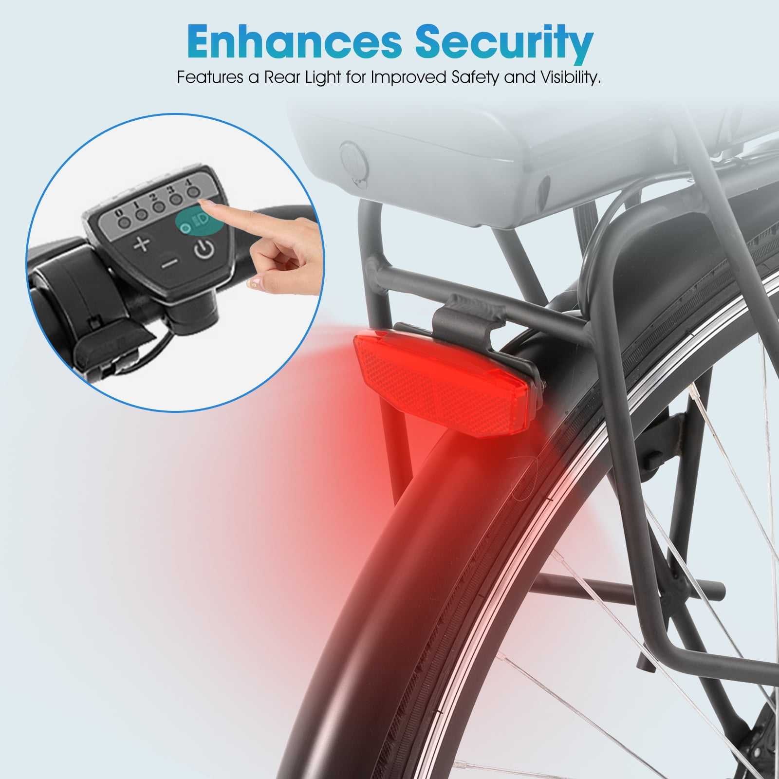Hiland 700C Electric Bike for Adults, 250W Commuter Ebike with 36V 7.8Ah Removable Battery UL2849, 20mph, 7-Speed Electric Bicycle Step-Through