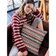 thumbnail image 2 of Plutus Brands Red, Blue Plutus Harmony Border Luxury Throw Pillow 24 in x 24in, Double Sided 24" x 24", 2 of 2