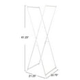 thumbnail image 2 of Household Essentials Valet Folding Clothes Rack, Strong Metal X-Frame, Chic Design, Great for Guest and Dressing Rooms, Portable and Easy to Use, Folds Flat, White, 2 of 9