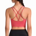 thumbnail image 1 of Sujetador deportivo de yoga sin aros con espalda cruzada, de secado rápido, a prueba de golpes, ropa interior deportiva europea y americana de talla grande para mujer, 1 of 6