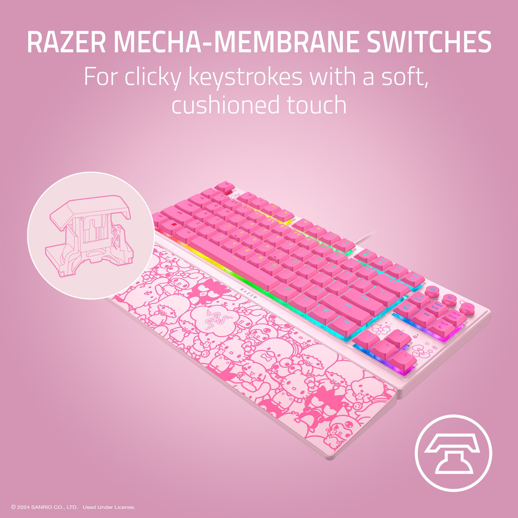 Razer Ornata V3 TKL Hello Kitty Edition Gaming Keyboard photo 3