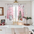 thumbnail image 5 of Pink Gnomes Christmas Sheer Curtains 72 Inches Long, Snowflake Xmas Tree Gifts Winter Light Filtering Window Curtains for Living Room, Rod Pocket Voile Sheer Curtain Drapes, 52"Wx72"L, 2 Panels, 5 of 9