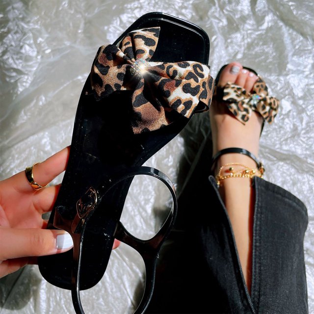Sandalias de verano para mujer, sandalias planas sin cordones, zapatos romanos de cristal, sandalias informales con punta abierta Wmkox8yii nm8101