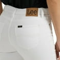 thumbnail image 3 of Lee Women's Legendary Mid Rise Flare Jean Denim Comfort Pants Bright White New, 3 of 5