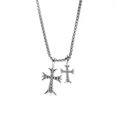 thumbnail image 1 of 2 Pcs Collier double Croix vintage Personnalité Diamant, 1 of 4