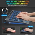 thumbnail image 2 of Wireless Keyboard with 7 Colored Backlits, Wrist Rest-Gray-Wagpak, 2 of 8