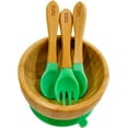 thumbnail image 6 of TATA AMG ® Baby Bamboo Plate and Bowl Set with Spoons and Fork, Silicone Suction Plate and Bowl Set for Toddlers - Baby Led Weaning Bamboo Feeding Set - BPA Free, 6 of 9