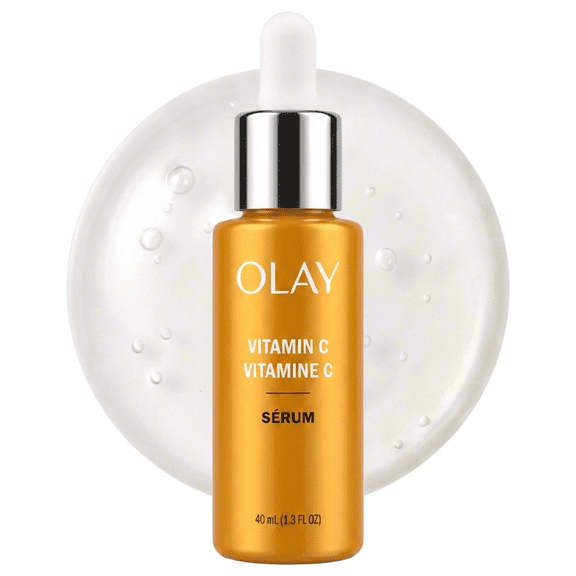 Olay Vitamin C Serum, Brightening Face Serum, Peptide 24 for Dry Dull Skin, 1.3fl oz