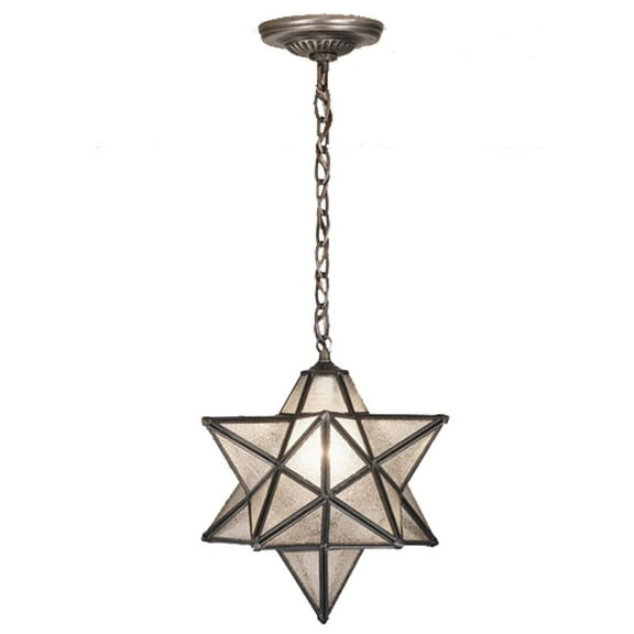 12"W Moravian Star Seedy Pendant