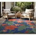 thumbnail image 6 of Stunning Transitional 9' x 12' Blue and Red Polypropylene Outdoor Area Rug, 6 of 6