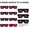 thumbnail image 3 of Gafas LED dinámicas con luz brillante, gafas con luz LED recargables por USB con neón intermitente, 11 patrones, gafas luminosas LED para fiestas, noche, 3 of 5