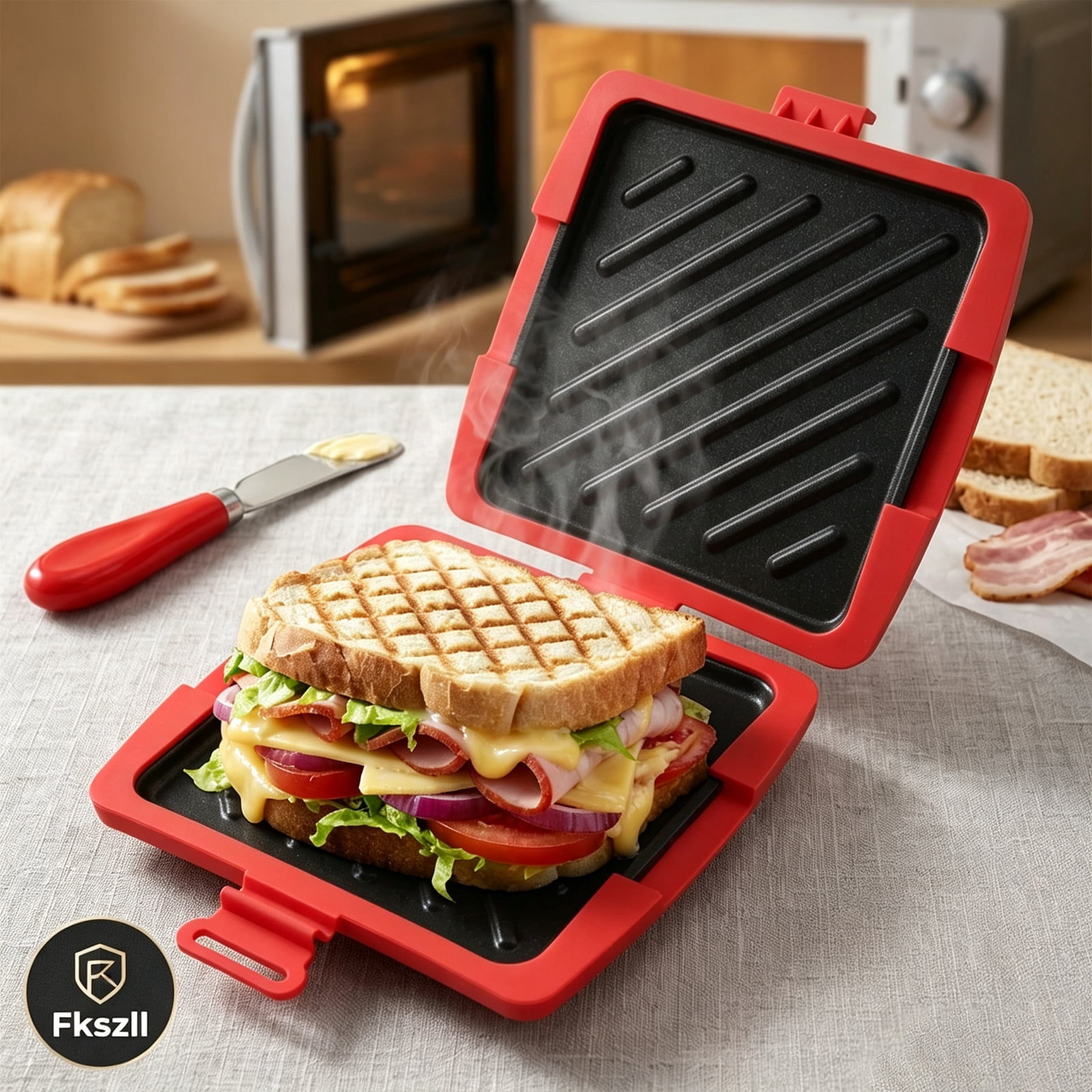 Disney Mickey Mouse Sandwich Maker, Nonstick Plates, Power and