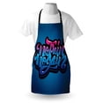 thumbnail image 3 of Fitness Apron No Pain No Gain Motivational Quote Graffiti Style Typography Gym Training, Unisex Kitchen Bib Apron with Adjustable Neck for Cooking Baking Gardening, Blue Pink Pale Blue, by Ambesonne, 3 of 3