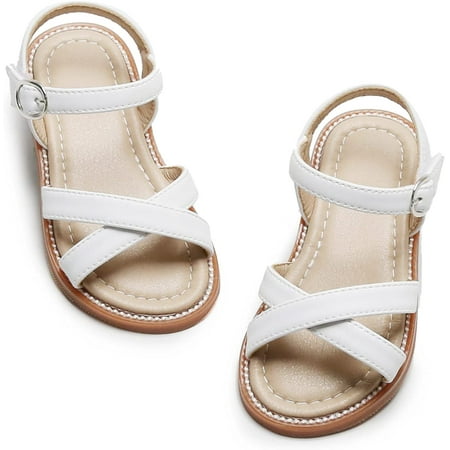 

Toddler Girls Sandals Soft Rubber Flats Summer Baby flower girl Shoes