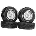 thumbnail image 4 of 4 Pcs RC Truck Tires Universal Wheel Hubs Upgrade RC Wheels and Tires 1/14 1/16 Scale Alloy Sturdy for Racing Vehicles, 4 of 9