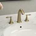 thumbnail image 2 of Logmey Bathroom Sink Faucet Double Handles with Pop Up Drainer in Gold, 2 of 9