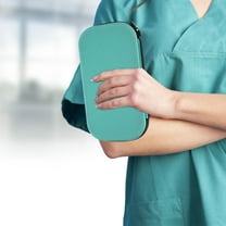 Soimiss Stethoscope Storage Case EVA Random Color Mesh Pocket Design 1Pcs