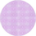 thumbnail image 1 of Ahgly Company Machine Washable Indoor Round Transitional Violet Purple Area Rugs, 3' Round, 1 of 7