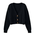 thumbnail image 4 of Ediodpoh Women’s Slim Fit High Waist Knit Cardigan Long Sleeve Lightweight Soft Open Front Sweater Casual Tops Cardigan for Women Black, 4 of 4