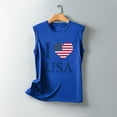 thumbnail image 4 of TDYHUAO I Heart USA, I Love USA, America Patriotic 4th July Tshirt T-Shirt Womens American Flag Tank Tops Sleeveless Tees, 4 of 4