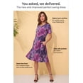 thumbnail image 2 of Roaman's Women's Plus Size Stretch Knit Pocket Swing Dress, 2 of 2