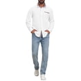 thumbnail image 2 of INSPIRE CHIC Men's Dress Shirts Long Sleeve Plaid Collar Button Down Shirt XL White, 2 of 6