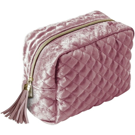 Crushed Velvet Cosmetics Bag Holds Beauty Supplies ...