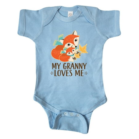 

Inktastic Granny Loves Me Gift Fox Gift Baby Boy or Baby Girl Bodysuit