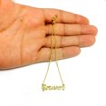 thumbnail image 3 of Forever In Script Element Bolo Friendship Adjustable Bracelet In 14K Yellow Gold, 9.25", 3 of 3