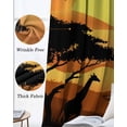 thumbnail image 3 of Africa Black Women Blackout Curtains for Bedroom Living Room Darkening Curtains 90 Inch African Native Ethnic Sunset Black Out Window Curtain Privacy Window Treatment Grommet Drapes 52"x90"x2, 3 of 9