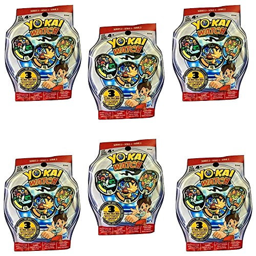Yo-Kai Série 2 Médailles - Six Sacs Aveugles Paquet - 18 Médailles Aléatoires
