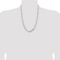 thumbnail image 5 of Auriga Fine Jewelry 14K White Gold 7.5 mm Flat Figaro Chain Necklace for Men 24", 5 of 7