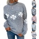 thumbnail image 4 of Christmas Turtleneck Snowflake Knit Sweaters Warm Wool Pullover Casual Jumper, 4 of 6