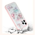 thumbnail image 6 of Compatible with iPhone 15 Pro Butterfly Case Cute Bling Glitter Stars Transparent Clear Design Girly Women Girls Soft TPU Lens Protection Luxury Shockproof Shockproof Cover, Pink, 6 of 7