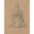 thumbnail image 2 of Józef Simmler 12x14 Gold Ornate Wood Frame and Double Matted Museum Art Print Titled - Study of the Figure of St. Matthias to the Painting ‘Martyrdom of St. Matthias’ (1866-1867), 2 of 4