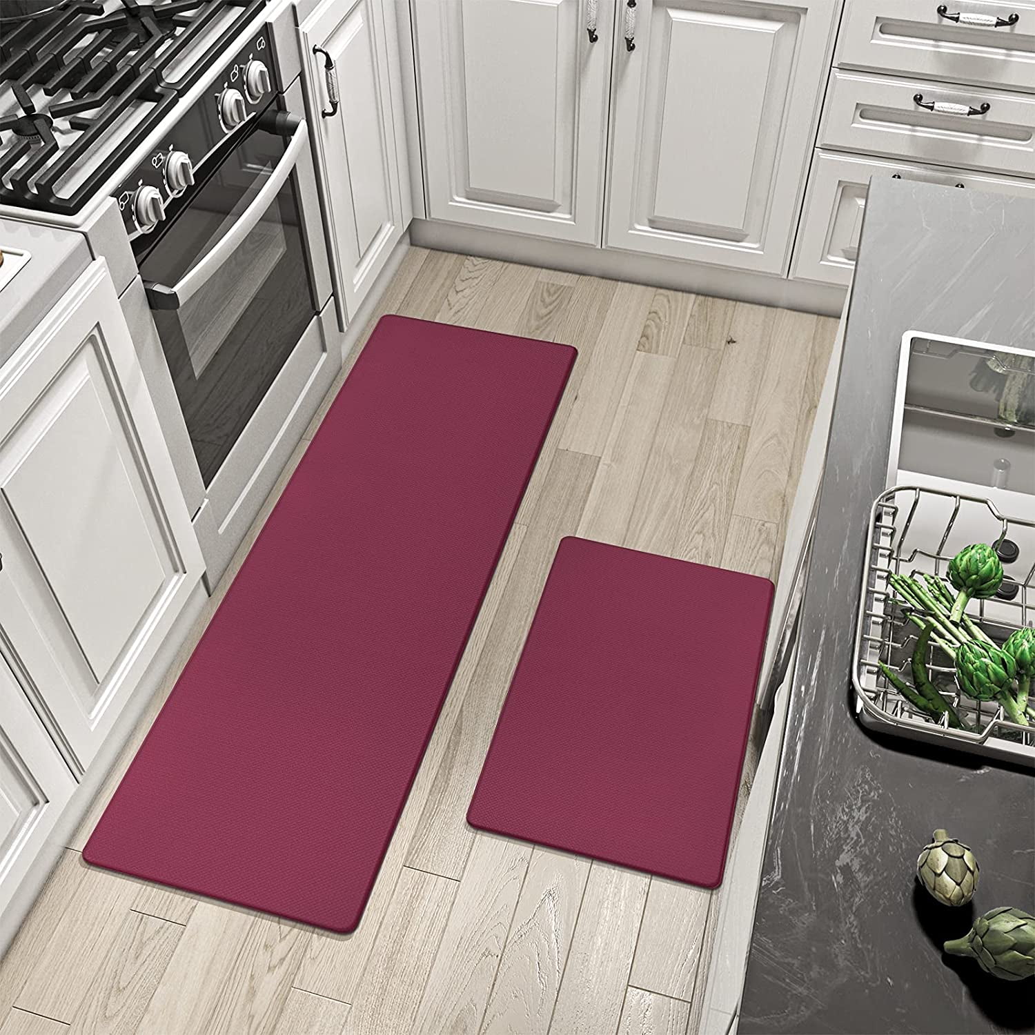Kitchen Rugs and Mats Cushioned Anti Fatigue Comfort Runner Mat for
