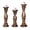 Burnt, variant on Set of 3 White Wash Farmhouse Wood Pillar Candle Holders - Handcrafted Rustic Tall Candle Holders for Home Decor, Centerpieces, Weddings, and Events - Heights: 14", 12", 10"