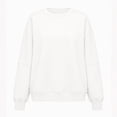 thumbnail image 4 of DISKEBUISS Women's Crew Neck Sweatshirt Long Sleeve Oversized Pullover Top for Fall Winter Casual Solid Shirt, 4 of 6