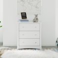 thumbnail image 3 of Storkcraft Crescent 3 Drawer Modern Dresser White, 3 of 10