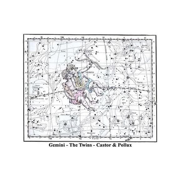 Gemini - the Twins - Castor & Pollux-Fine Art Canvas Print (20" x 30")