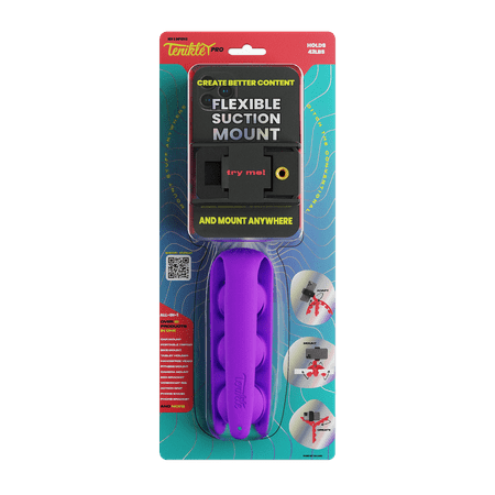 Tenikle - PRO Bendable Suction Cup Tripod Mount - Purple