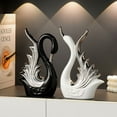 thumbnail image 4 of Swan-themed home decor items, creative living room TV cabinet, entryway decorations, housewarming gifts, ceramic ornaments., 4 of 6