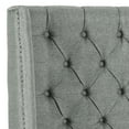 thumbnail image 3 of SAFAVIEH London Retro Winged Tufted Headboard with Flat Nail Heads, Full, Grey, 3 of 4