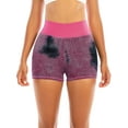 thumbnail image 1 of FUTATA Women's High Waisted Yoga Shorts Ruched Butt Lifting Textured Shorts Tummy Control Tie Dye Beach Hot Pants For Sports Running Workout, 1 of 6