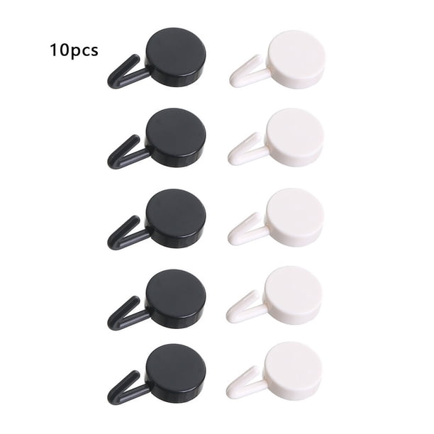 Kearding Mini ganchos de 10 Uds., colgador de pared de plástico creativo nórdico, gancho adhesivo sin costuras, colgador sin rastro para el hogar, Almacenamiento y organización del hogar No.02