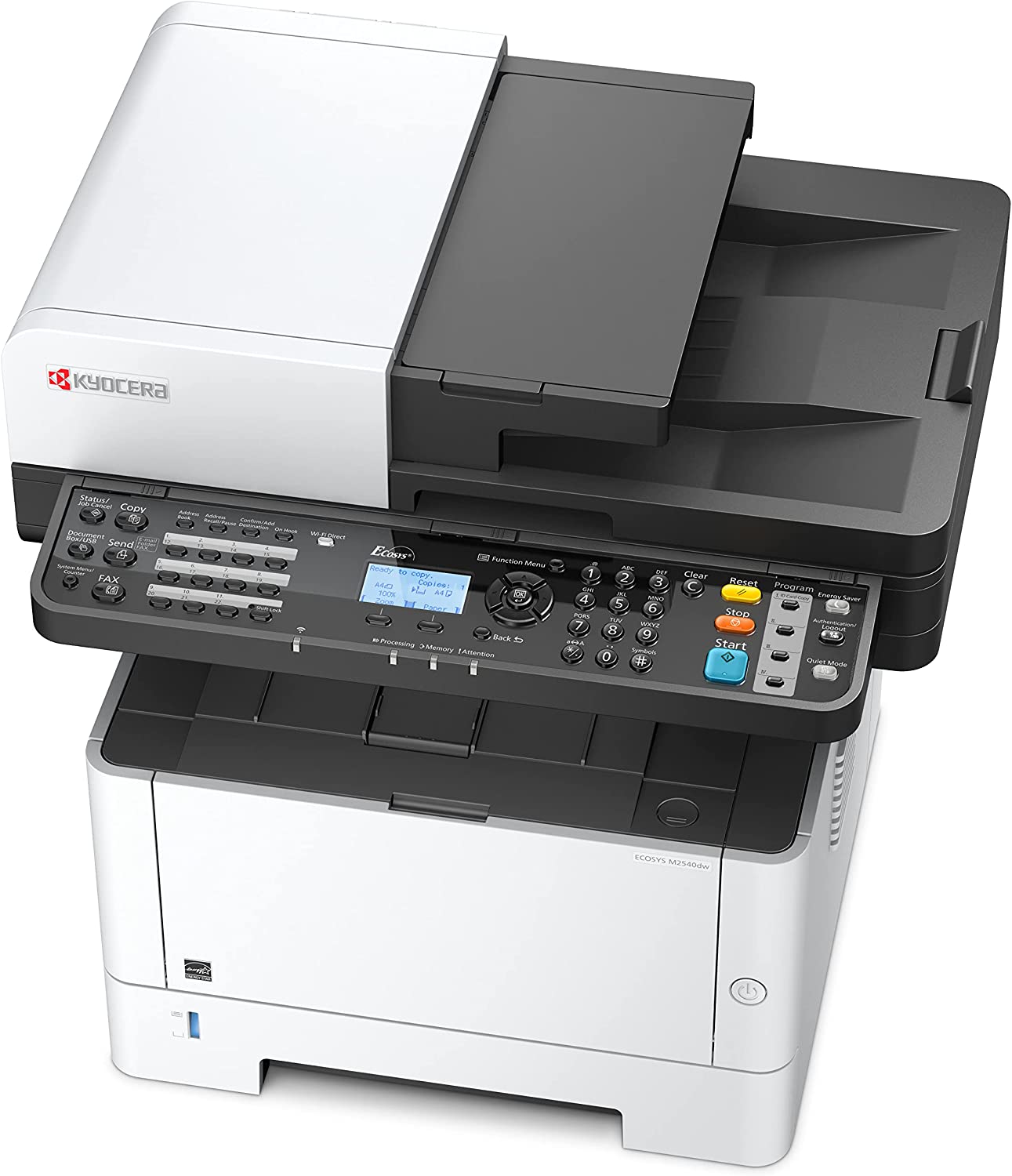 Kyocera ECOSYS M2540dw Monochrome Laser Multifunction Printer – 42 ppm, Copy/Print/Scan/Fax, Duplex, 2 Trays, Wireless