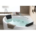 thumbnail image 4 of EAGO AM200 5' Rounded Modern Double Seat Corner Whirlpool Bath Tub with Fixtures, 4 of 12