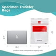 thumbnail image 3 of Specimen Transfer Bags, Zipper with Absorbent Pad, 1000 Count, 12 x 15 in, 3 of 6